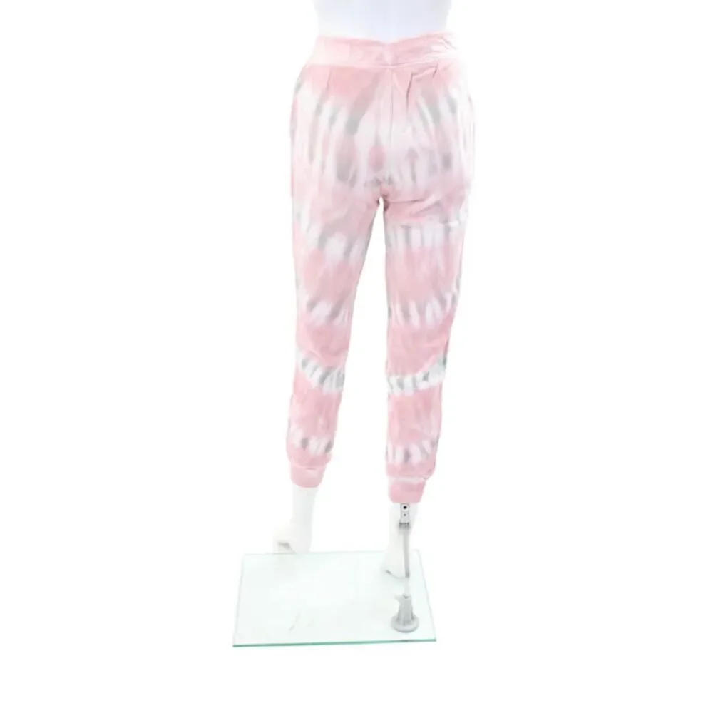 Something Navy Womens Bridget Button Waist Sweatpants Pink Gray Cotton Size XS
